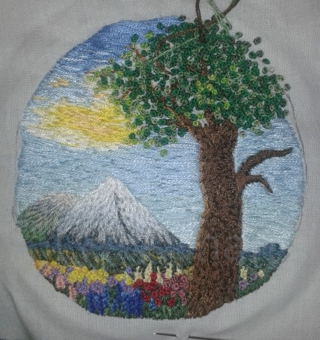 WIP shimmering embroidery